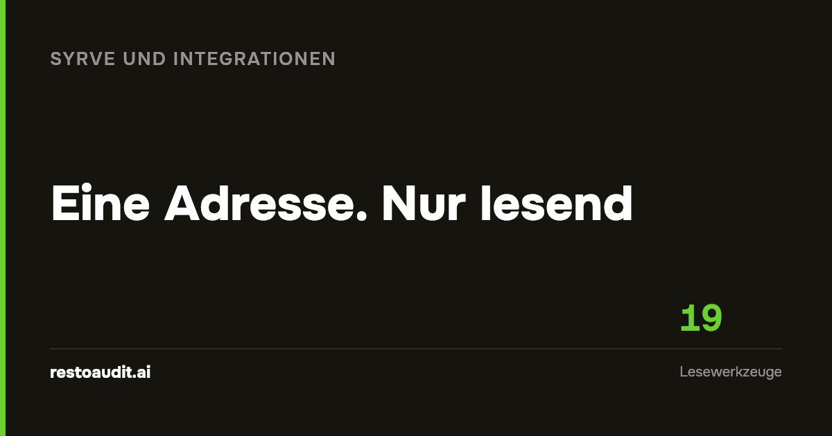 Dunkles Artikelbild: «Eine Adresse. Nur lesend» und die Zahl 19 - Lesewerkzeuge